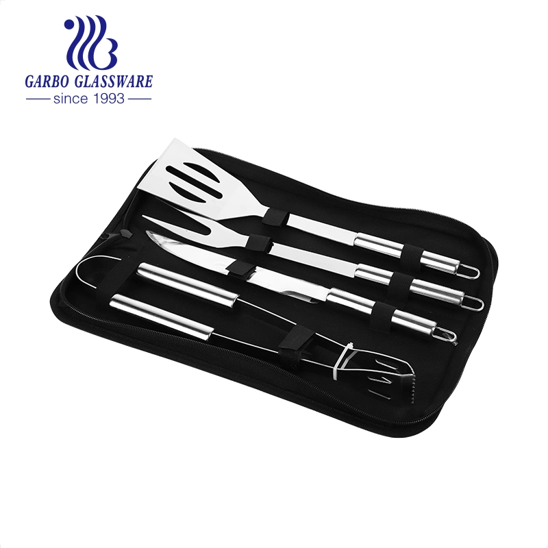 China Factory Wholesale 3PCS Stainless Steel Kitchen Tools Set Grilling Utensils Tools Set Stainless Steel BBQ Tools Gift Kitchen Grilling Accessories