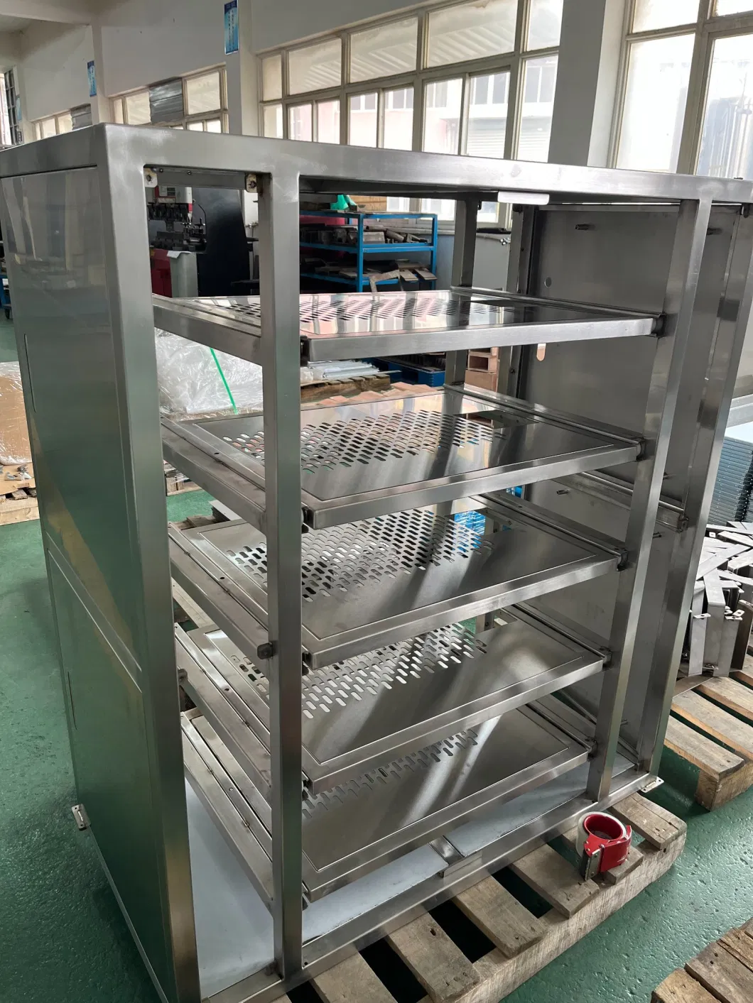 Stainless Steel Metal Tray Rack Trolley Food Baking Tray Carts Bakery