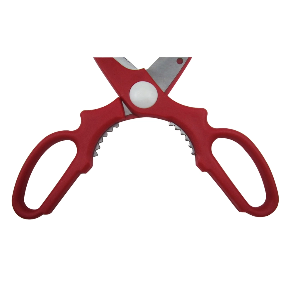 Multi-Function Kitchen Scissors Red ABS Handle Scissors