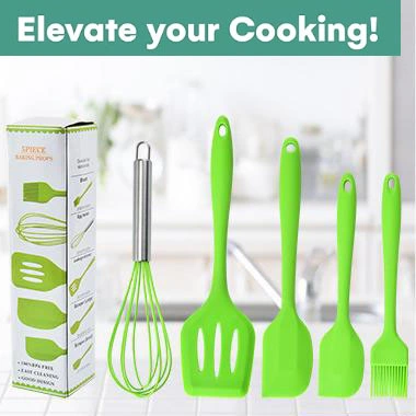 5 PCS Silicone Cooking Baking Utensils Kitchen Utensil Set Kitchen Gadgets Tools Sets