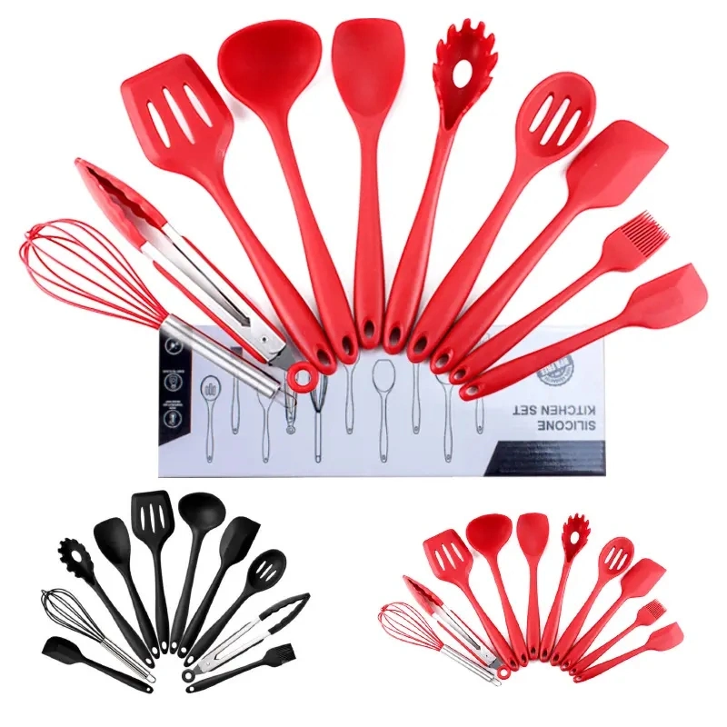 Food Grade Heat-Resistant Non-Stick Silicone Baking Cooking Tool Utensilios Accesorios 10PCS Kitchenware Set Utensil Set Cutlery