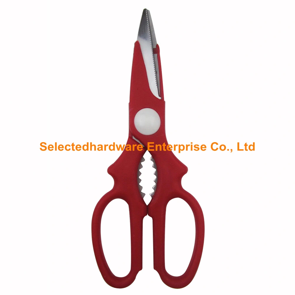 Multi-Function Kitchen Scissors Red ABS Handle Scissors