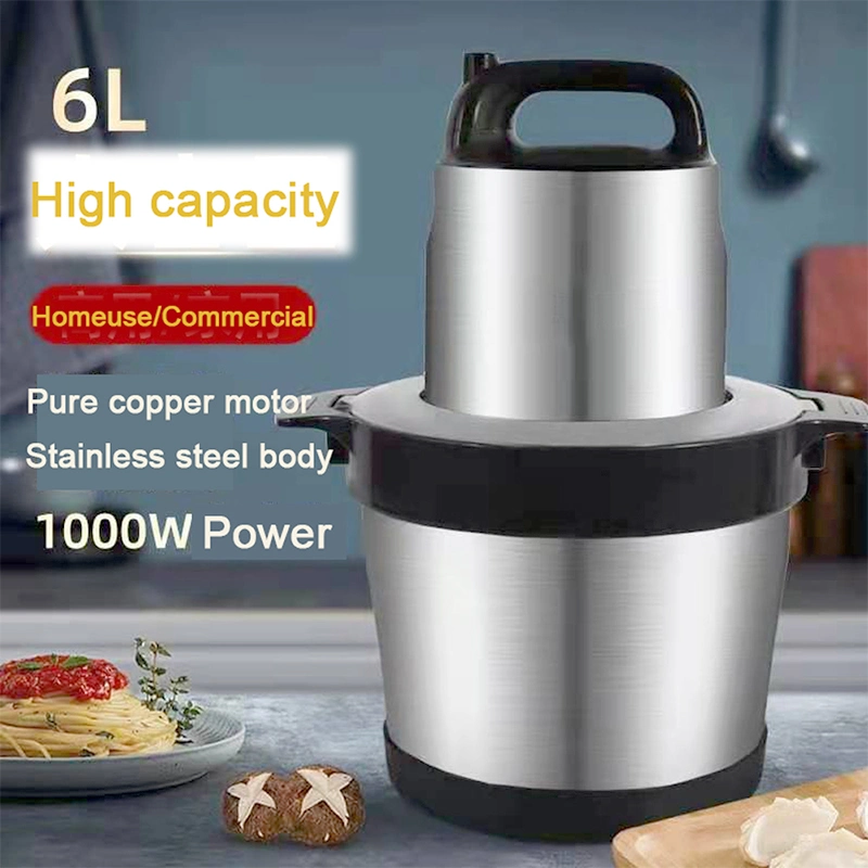 Home Use Electric Garlic Pepper Stainless Steel Grinders Meat Chopper (QH-6.0L)