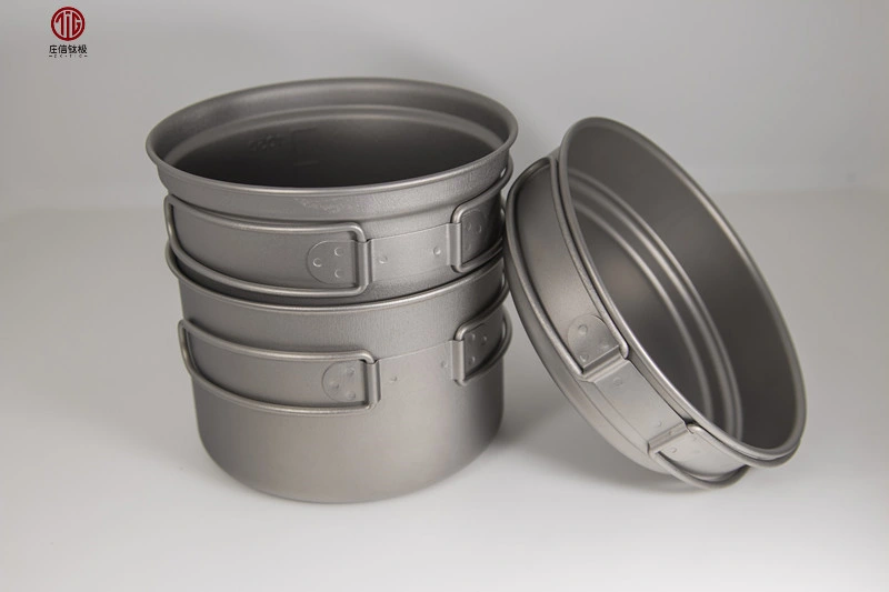 800ml Kitchen Appliance Titanium Camping Pan Pot