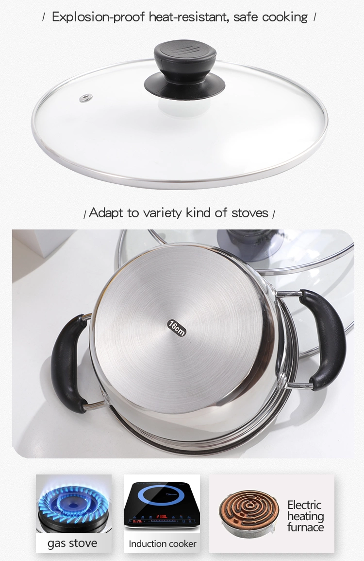 Classic Cookware Wholesale Cooking Pots Stainless Steel18/10 Nonstick Soup Pot with Flat Cover