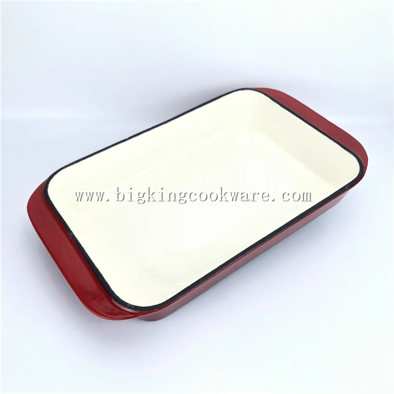 Enamelware Cast Iron Deep Square Baking Dish Nonstick Loaf Pan