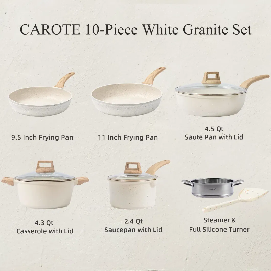 Amazon/Ebey Cookware Detachable Handle Kitchen RV Cookware Oven Safe Pots Pans Set