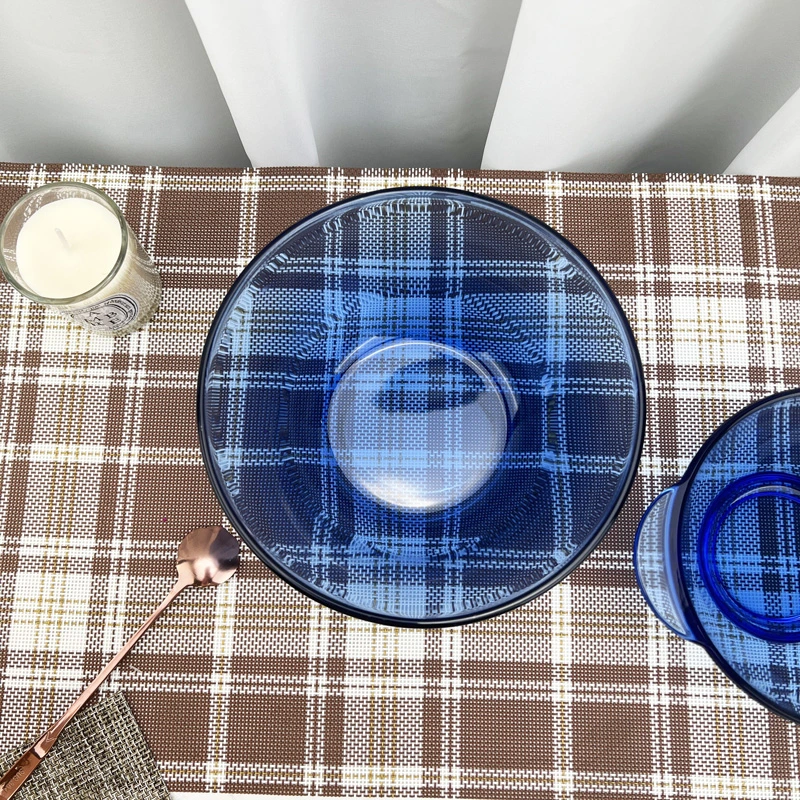 Cobalt Blue Glass Dinnerware Set of Glass Salad Bowls Glass Soup Bowls