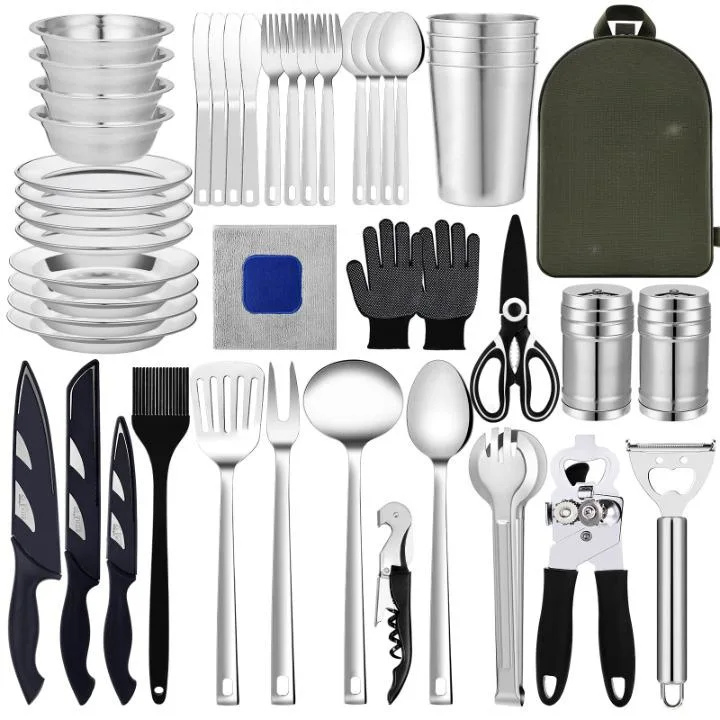 Hot Sale Camping Accessories Utensils Supplies Outdoor Equipment Camping Cookware Set