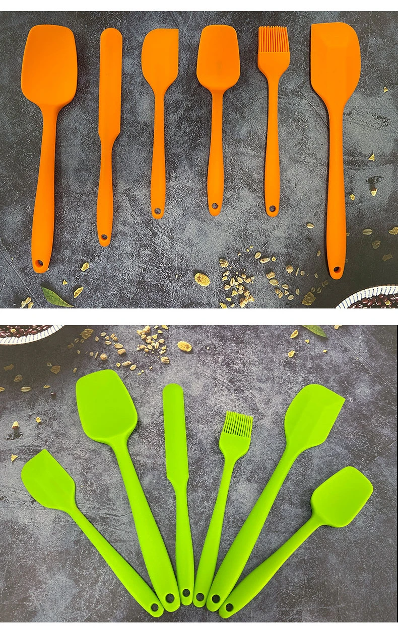 Highly Quality Kitchen Spatula Set Silicone Scrapers Spoon Non-Stick Silicone Cake BBQ Heat Resistant Cooking Baking Tools