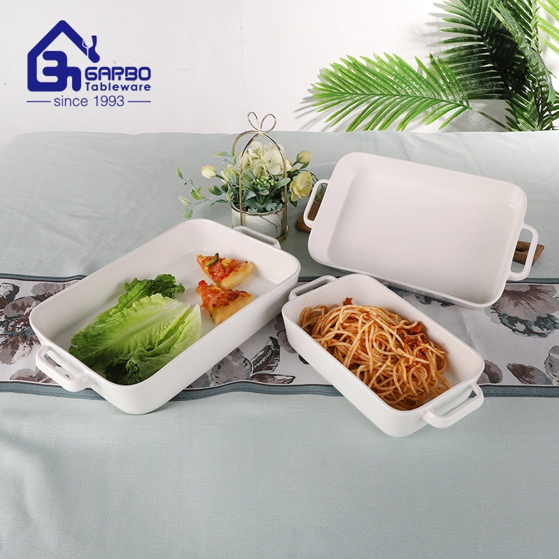 3PCS Hand Made Heat Resistant Ceramic Dinner Set for Home Using Dinnerware Tableware Porcelain Baking Dish