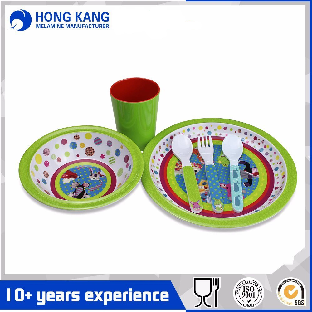 Multicolor Plastic Tableware Melamine Dinnerware Kitchenware Set