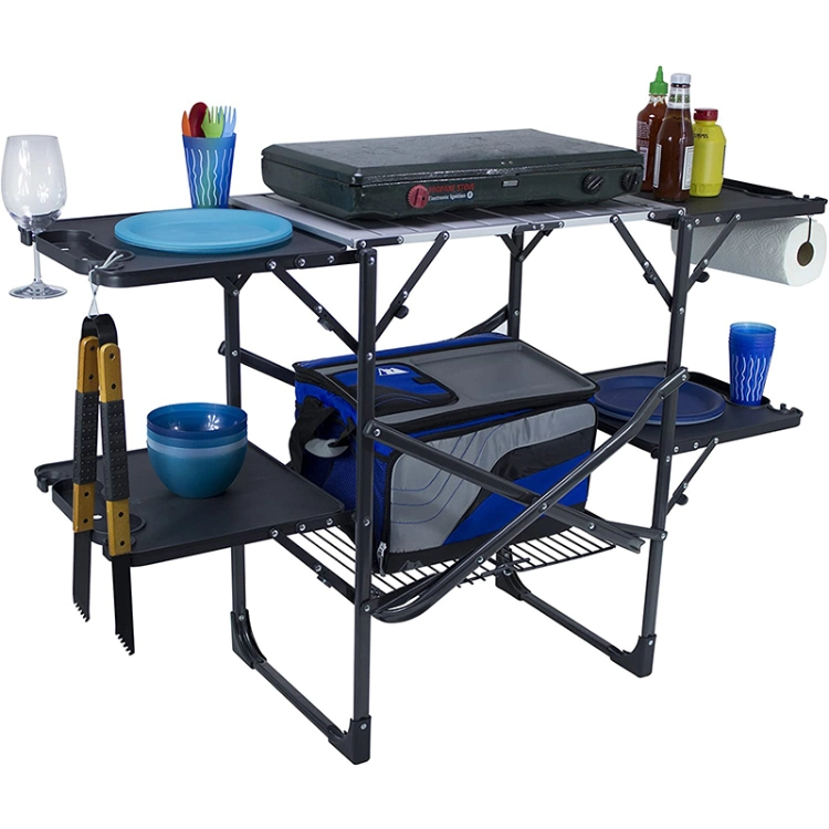 Outdoor Camping Kitchen Portable Camp Folding Cook Station