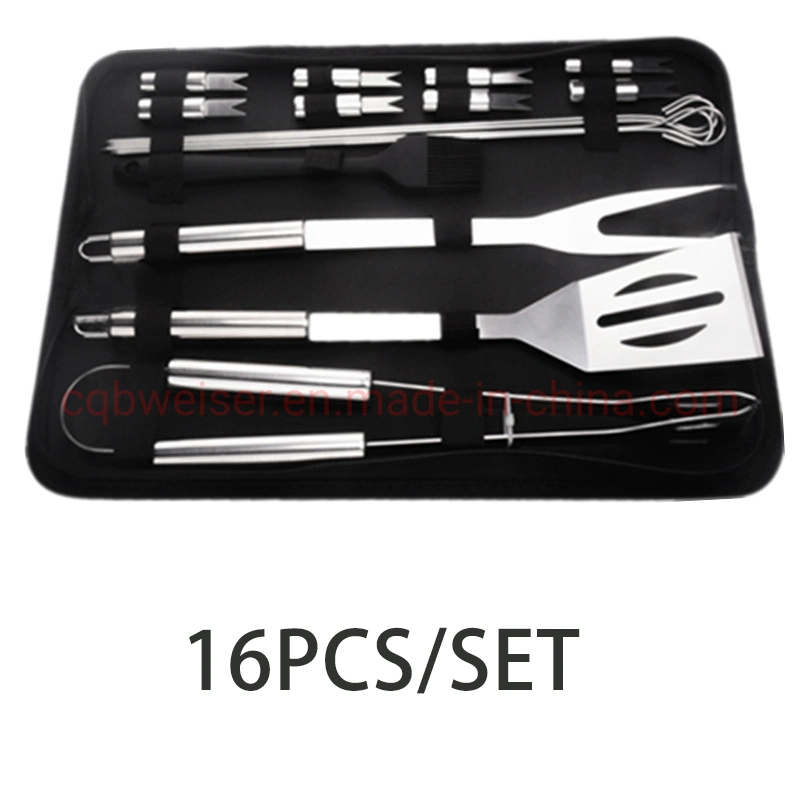 Professional 3PCS Utensils Kit BBQ Tool Set for Camping Outdoor