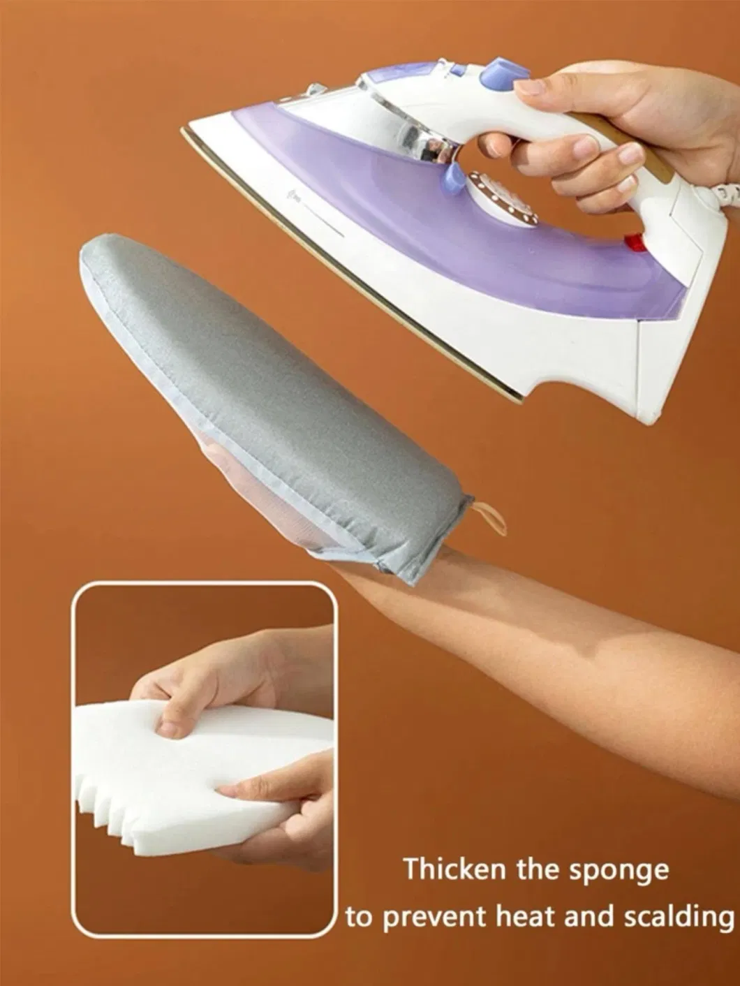 Heat Insulation Thick Foam Iron Protective Gloves Custom Logo Grey Mini Iron Mat