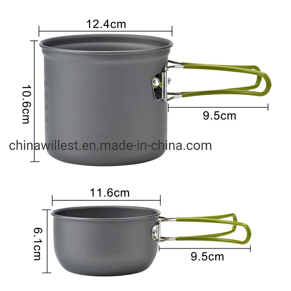 Outdoor Picnic Camping Cookware Outdoor Gas Use Cookware Camping Mini Portable Pot Set