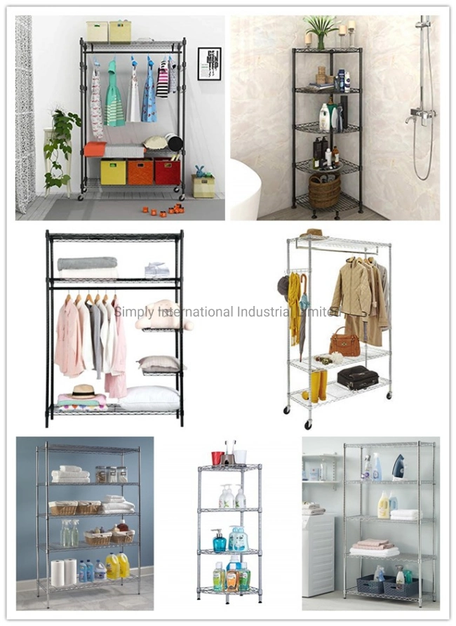 Kitchen Food Storage Heavy Duty Wire Shelving Unit Shelves Storage Rack Metal Trolley