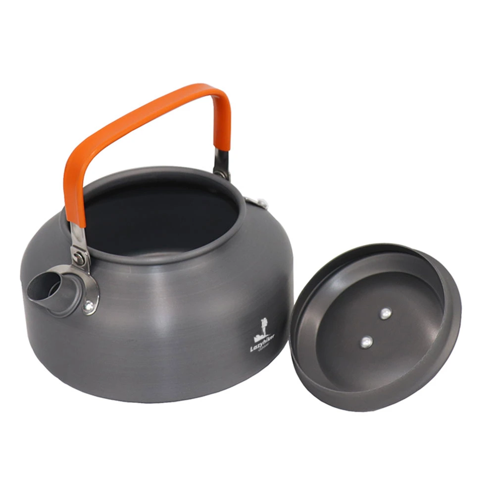 5-6 Person Aluminum Alloy Camping Cookware Utensils Outdoor Cooking Teapot Picnic Tableware Kettle Pot Pan Set
