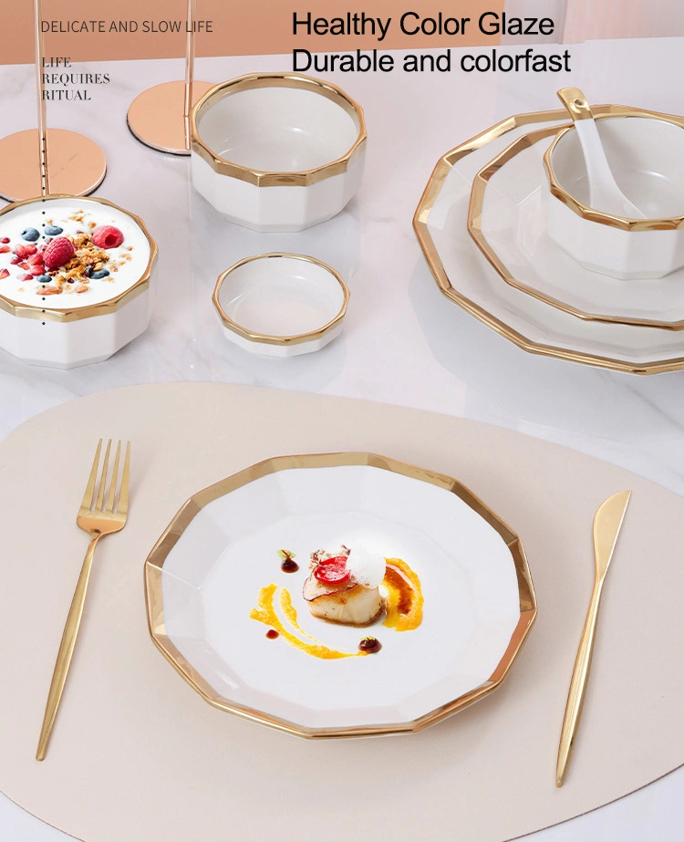 Ceramic Plates Bowls Sets Dinnerware Ceramic Catering Serving Dishes Crockery Dinner Sets