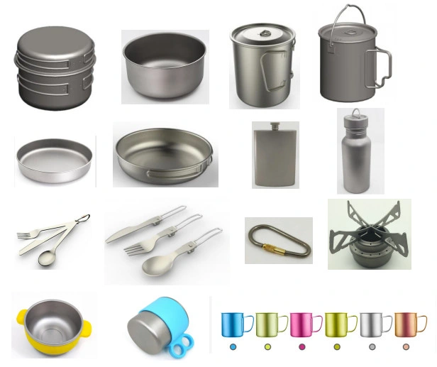 800ml Kitchen Appliance Titanium Camping Pan Pot