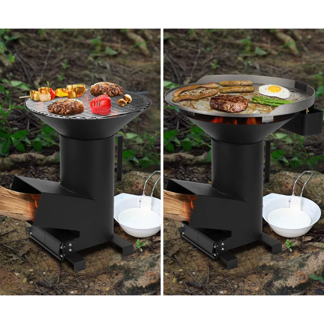 Stainless Steel Stove Cooking Cooktop Portable Wood Burning Camping Cookware Set