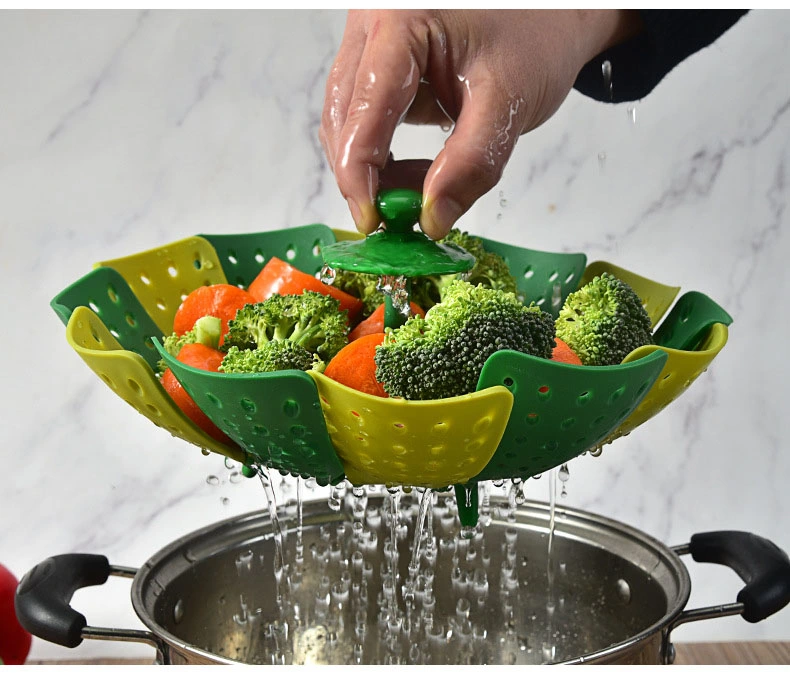 Lotus Plus Folding Non-Scratch Steamer Basket Cookware Kitchen Tool