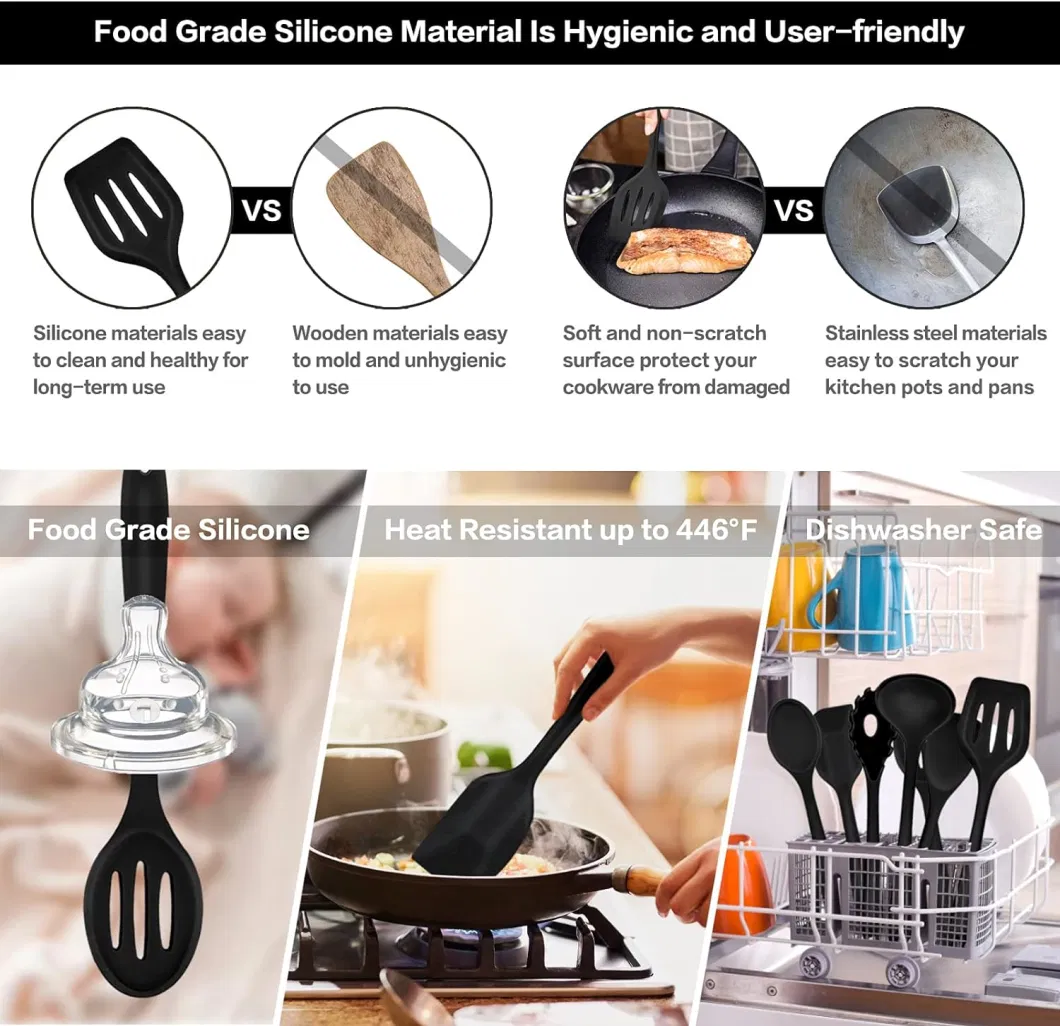 Wholesale Kitchen Cooking Tools Silicone Kitchen Utensils Set