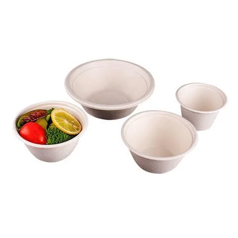 650ml 500ml 350ml Biodegradable Bagasse Bowl Disposable Tableware