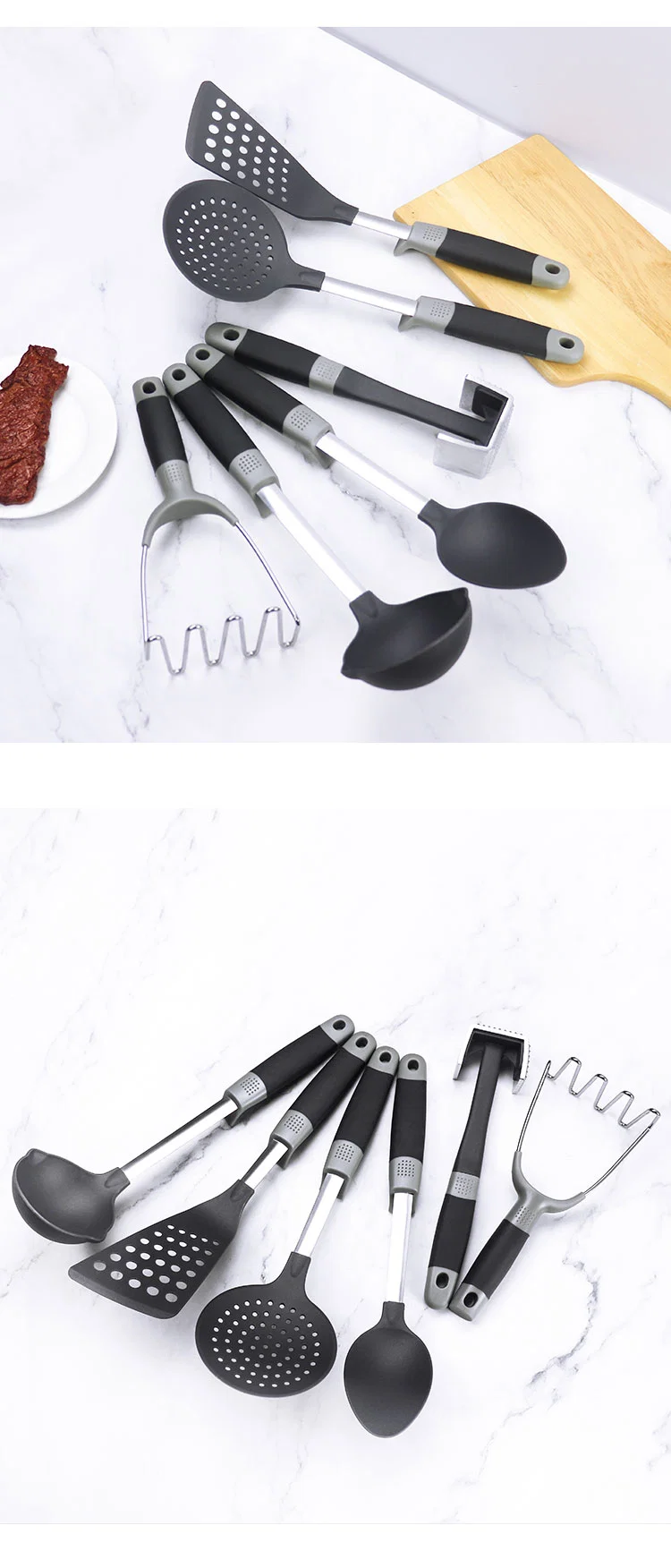 Heat Resistant Cooking Food Grade 6 Piece Nylon Kitchen Utensils