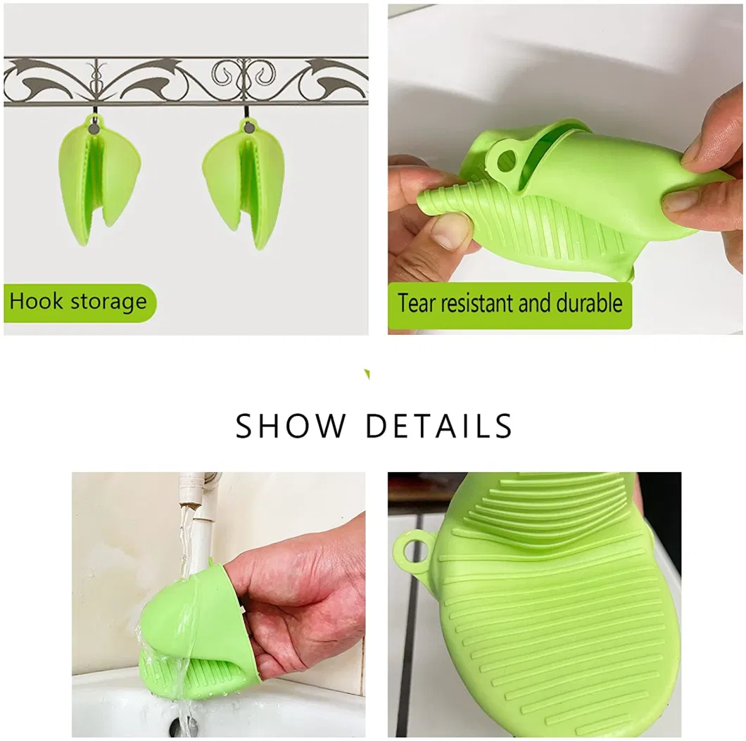 Mini Silicone Oven Mitts Pot Holders Sets, Silicone Oven Mitts Pot Holders Sets for Kitchen Cooking, Baking, Heat Resistant Mini Oven Gloves