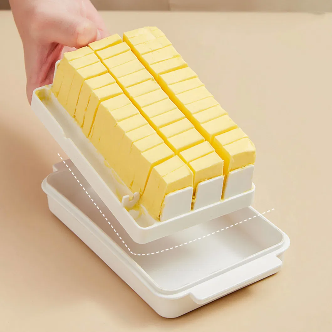 Household Plastic Butter Cutting Box Cooking Utensils with Lid