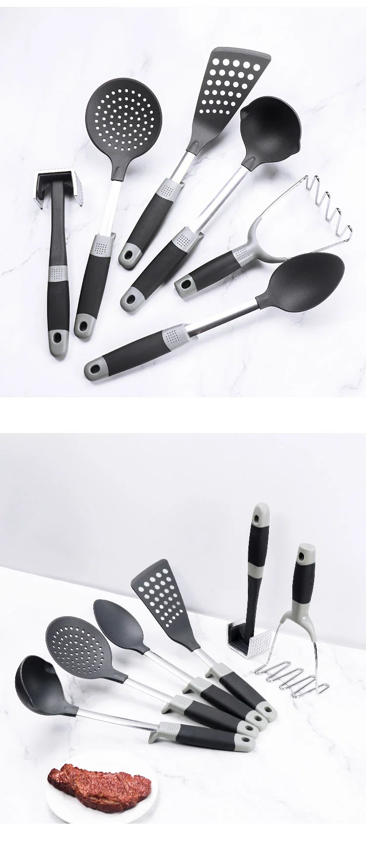 Heat Resistant Cooking Food Grade 6 Piece Nylon Kitchen Utensils