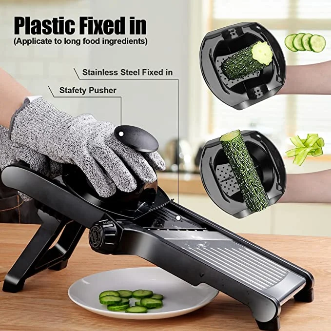 Cooking Kitchen Tools Accessories Fruit Stainless Steel Mandoline Slicer Set