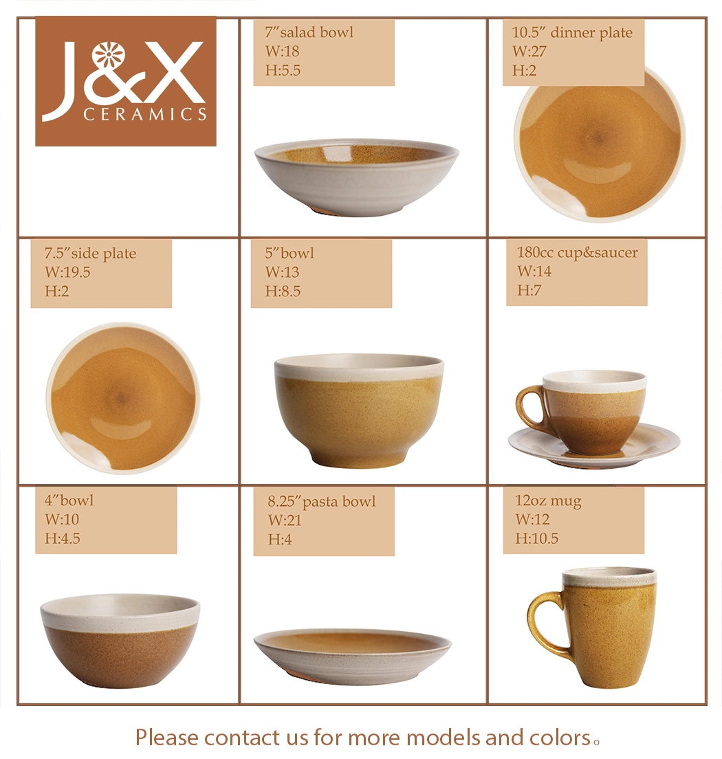 Color Glaze Ceramic Stoneware Tableware Set