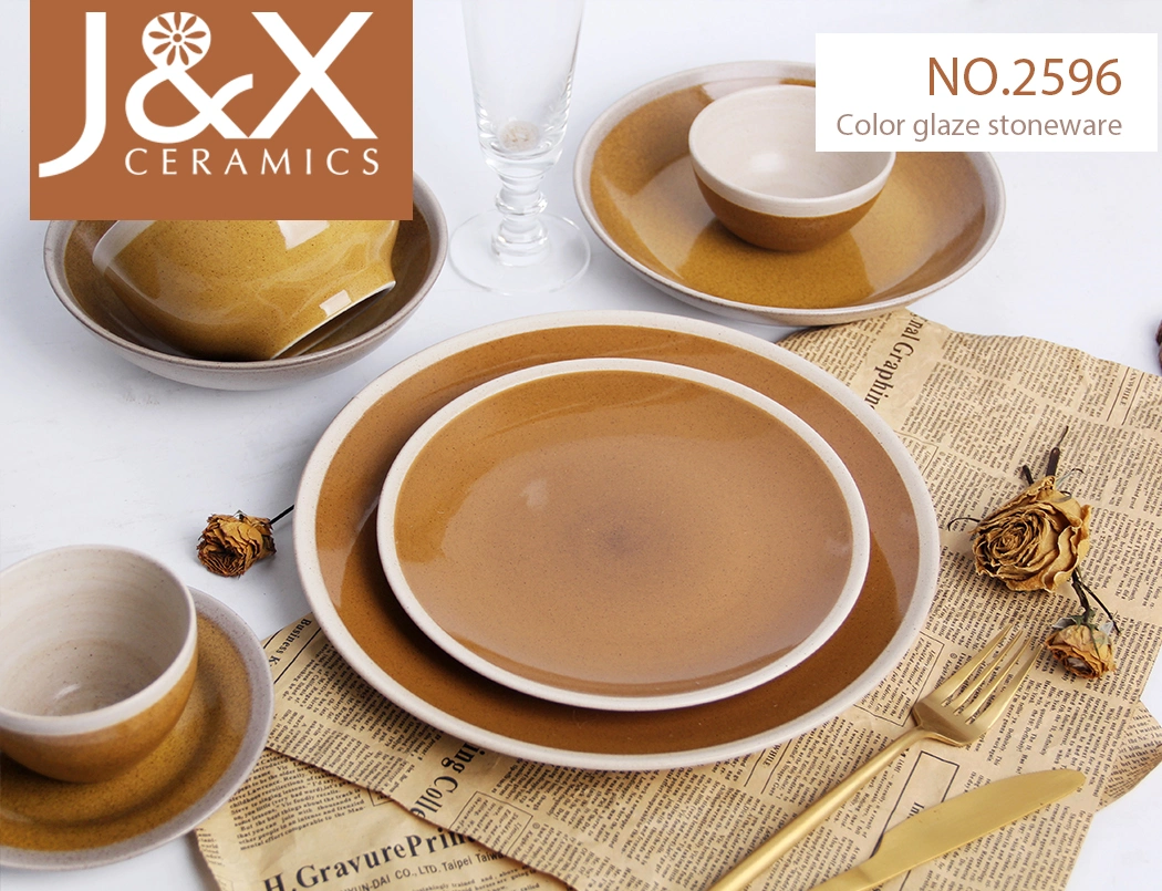 Color Glaze Ceramic Stoneware Tableware Set