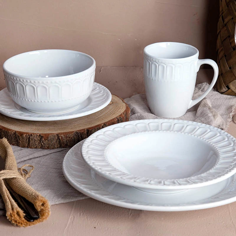 Stoneware Dishes Plate Bowl Crockery Dinnerware Vajjila Geschirr Tableware Teller Set