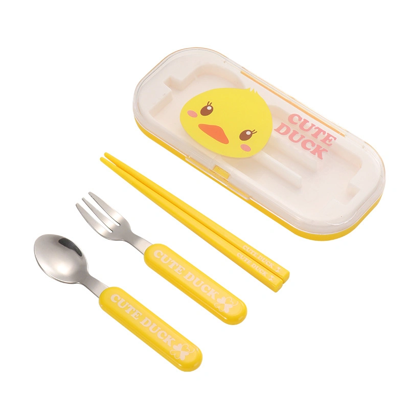 Portable Children Tableware Stainless Steel Cutlery Set for Hotels and Homes