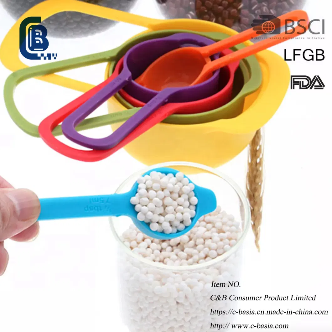 Hot Sale 6PCS Plastic Measuring Spoon Cup Set, Baking Measurement Tools, Kitchen Utensils