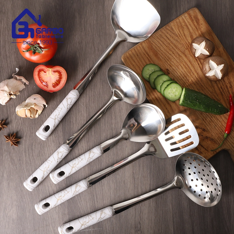 Cathylin Kitchen Accessories Cooking Utensils Ss Kitchenware Hot Selling Kitchen Cooking Utensils with Plastic Handle