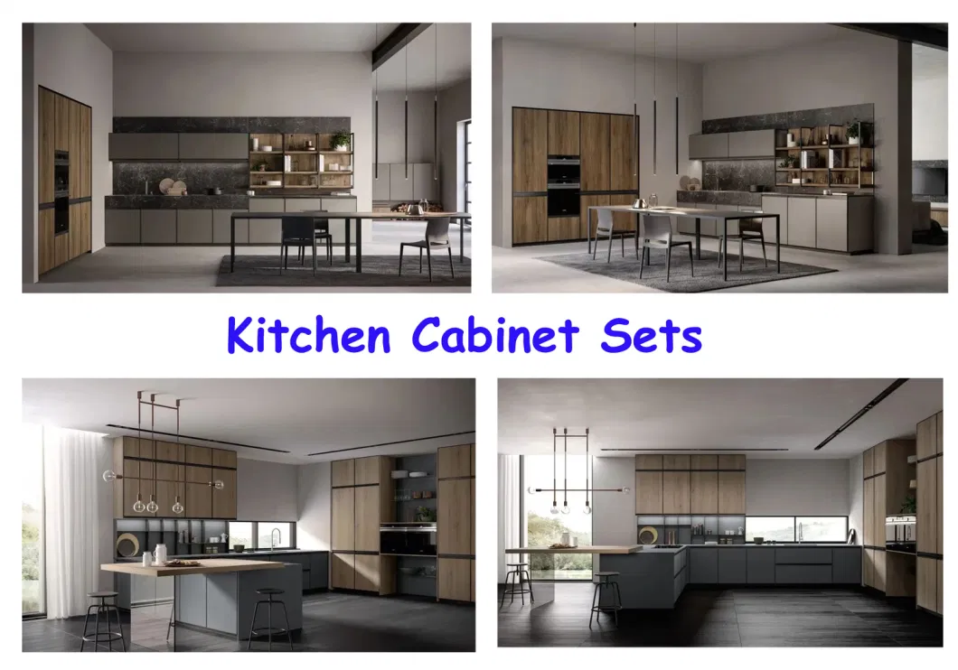 Modern Style Home Furniture Lacquer Allotype Design Solid Wooden Kitchen Cabinet Sets