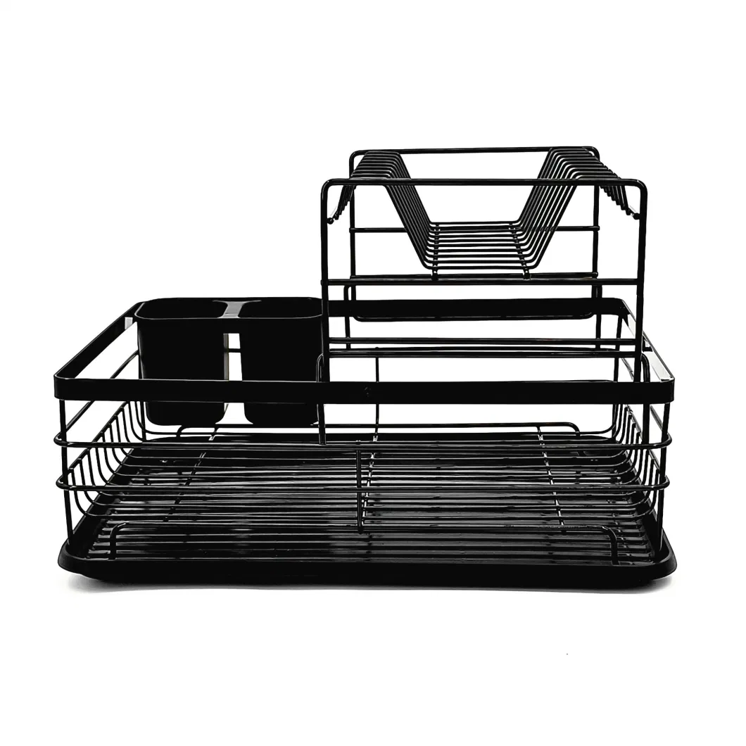 Food Grade 2tier Dish Drying Rack Kitchen Organizer Shelf Dish Drainer Rack Countertop Storage Holder&amp; Rack with Utensil Holders 5%off