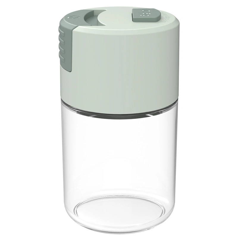 Wholesale Transparent Creative Press Type 100ml Glass Health Controlled Salt Bottle Kitchen Sealed Moisture Proof Metering Quantitative Seasoning Spice Jar