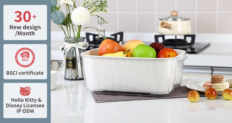 Washing Basket Salad Drain Bowl Washin Drain Basket 2 in 1 Multifunction Fruit and Vegetable Colander Strainer