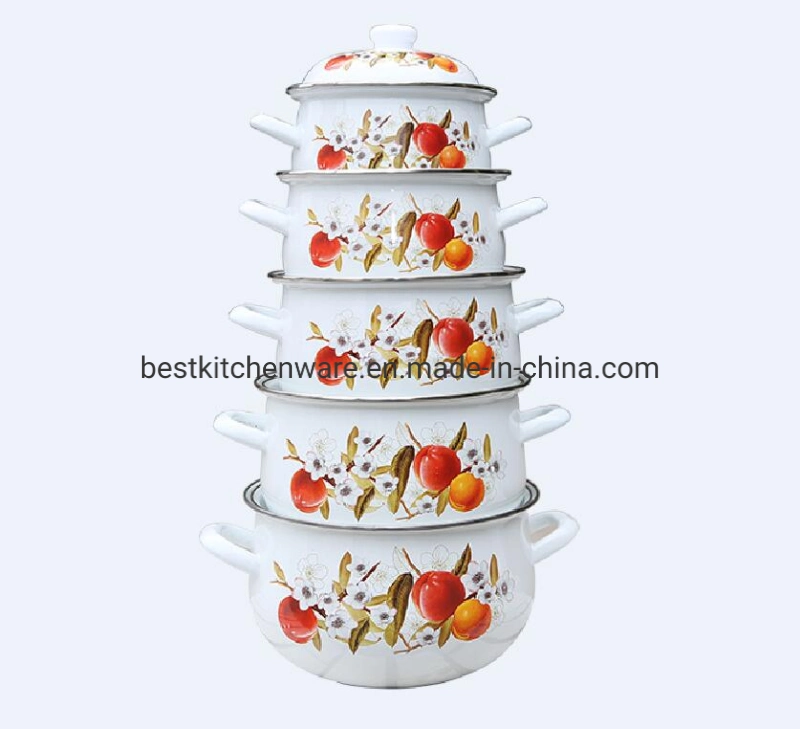 New Design Turkish Cast Iron Enamel Casserole Set Cookware Pot Enamwlware Wholesale