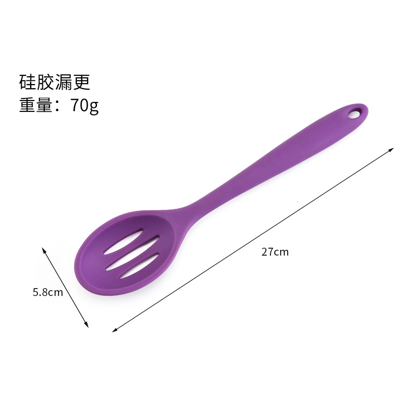 Non Stick Cooking Utensil Mixing Spoon Silicone Slotted Serving Spoon