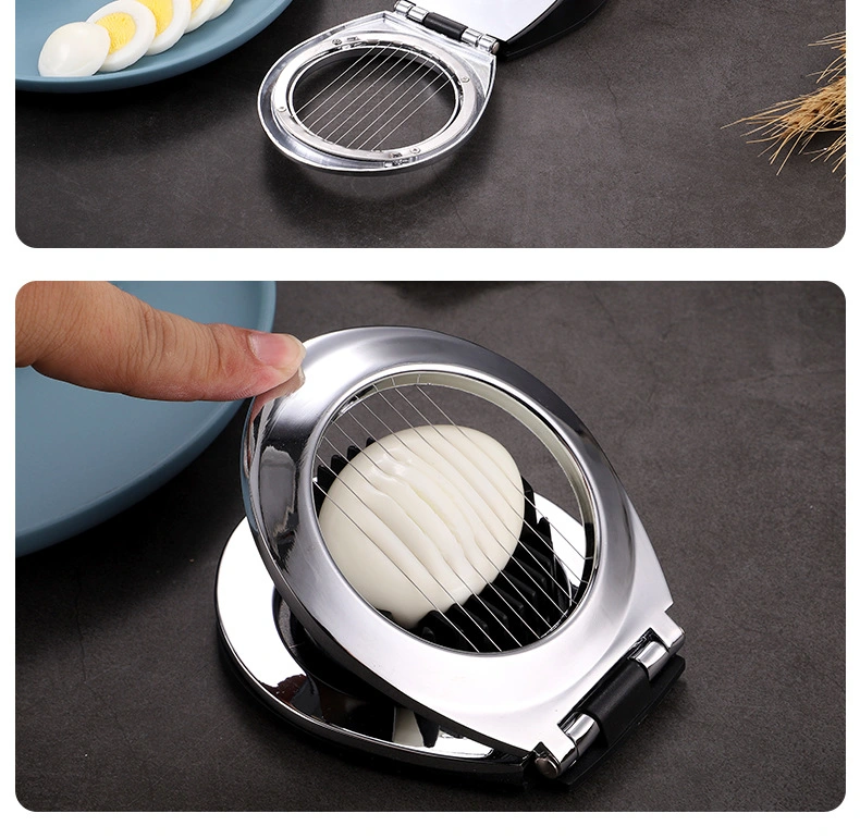 2 in 1 Multi Functional Zinc Alloy Egg Cutter Fruit Vegetable Slicer Kitchen Utensils