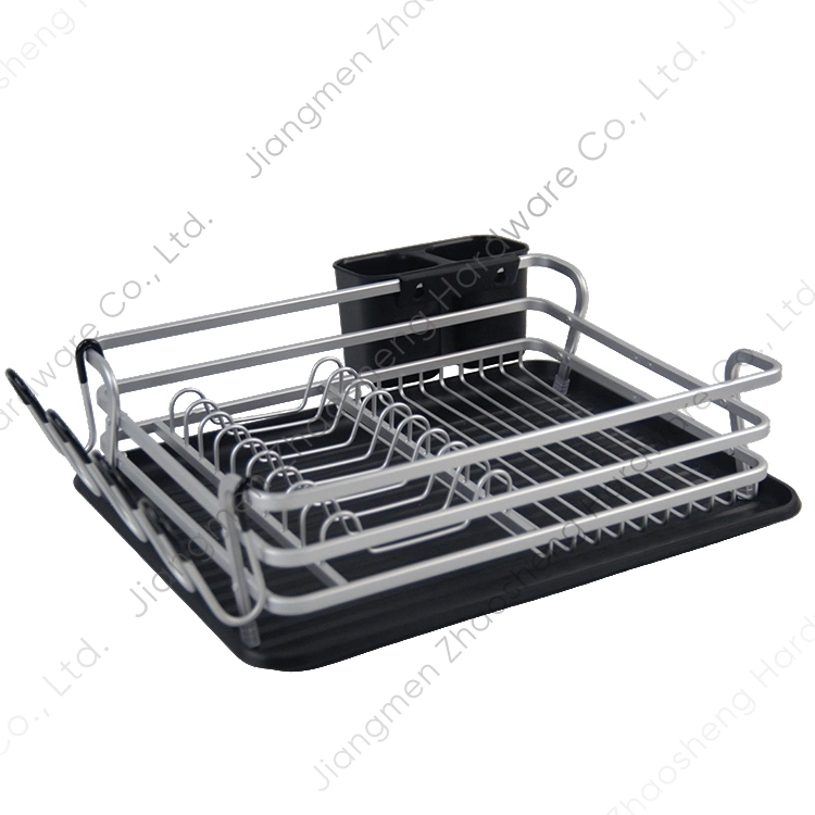 Metal Countertop Plate Rack Storage Shelf Aluminum Kitchen Sink Dish Rack Drainer