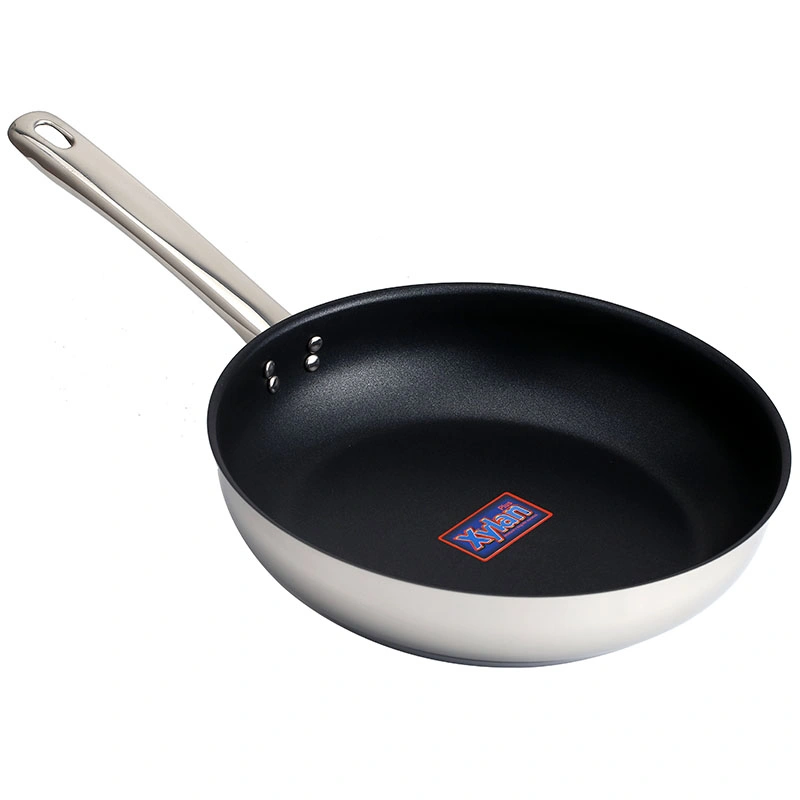 24cm/9.5 Inch Non-Stick Frying Pan with Lid Stainless Steel Cookware High-Quality Kitchen Cook Pot Factory Wholesale