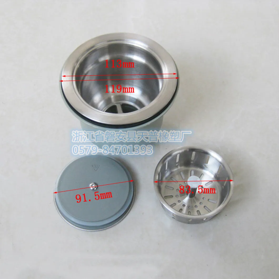 Stainless Steel Metal Strainer Wastewater Drainer for Sink Basin in Kitchen Bathroom