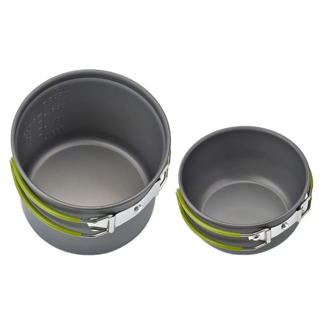 Portable Stackable Cookware Camping Equipment Pots and Pans Set Aluminum Alloy Non-Stick Ci13005